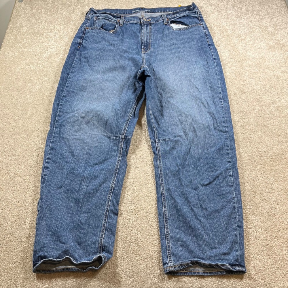 Old Navy Barrel Leg Jeans Womens 18 Blue High Rise Medium Wash Denim